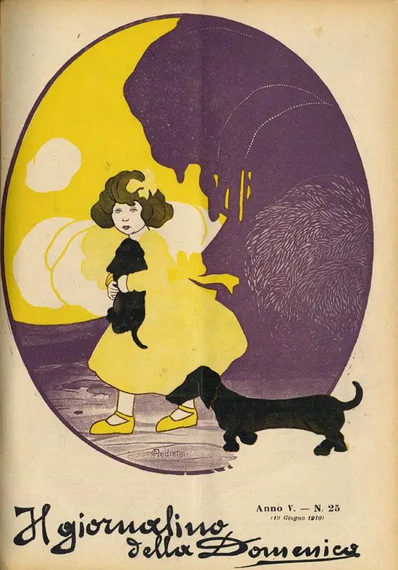 Il giornalino della Domenica cover by Ottorino Adreneini, 1910