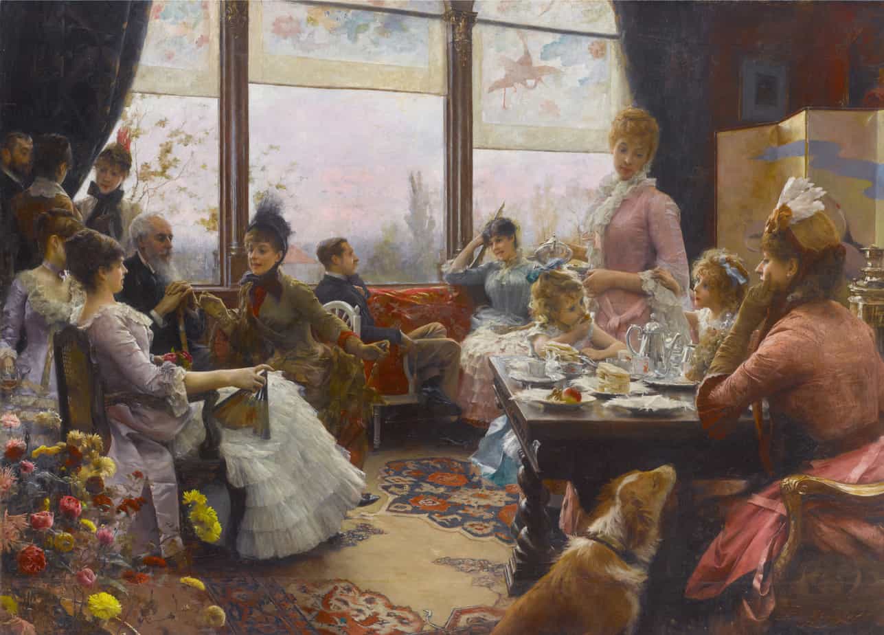 Julius LeBlanc Stewart (1855-1919) - Five O’Clock Tea party