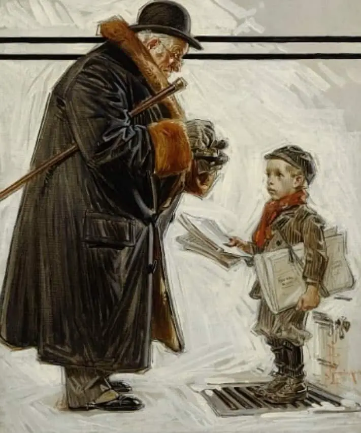 Leyendecker,  Newsboy 1909