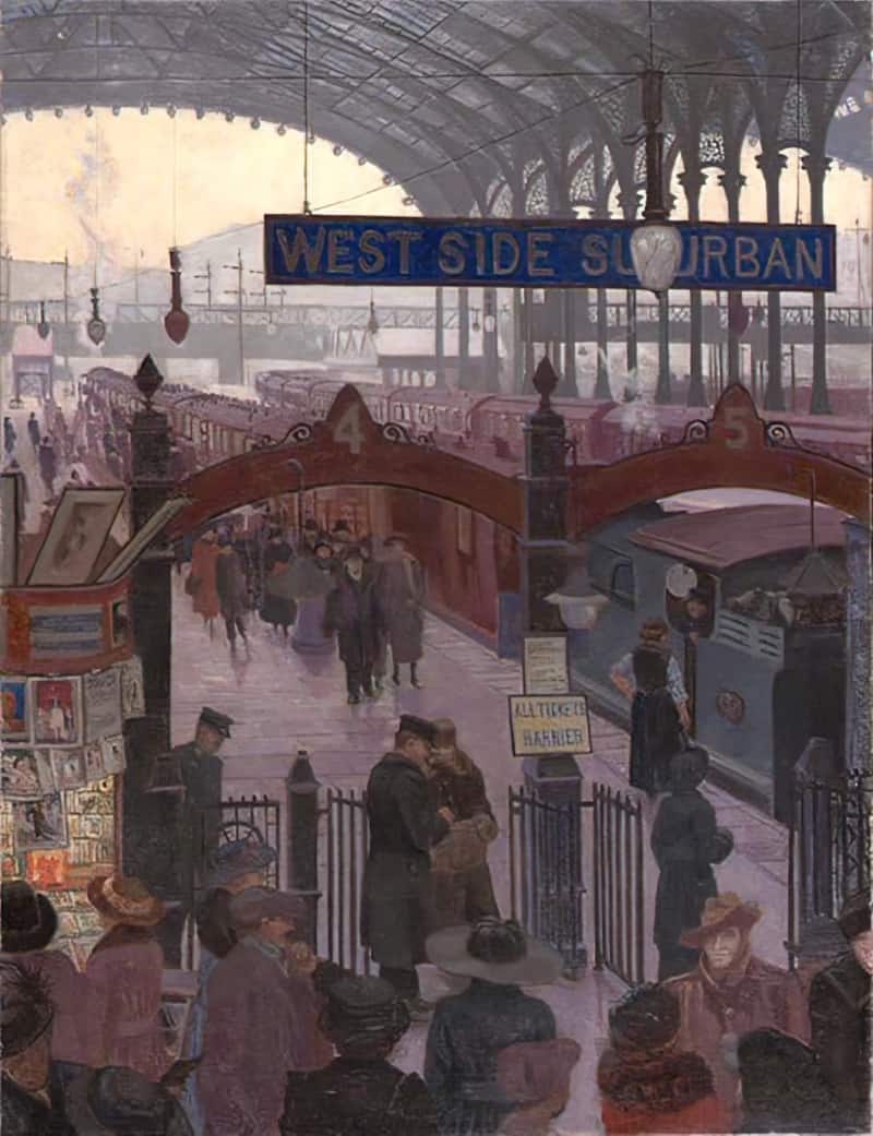 Liverpool Street Station by Marjorie Sherlock 1917
