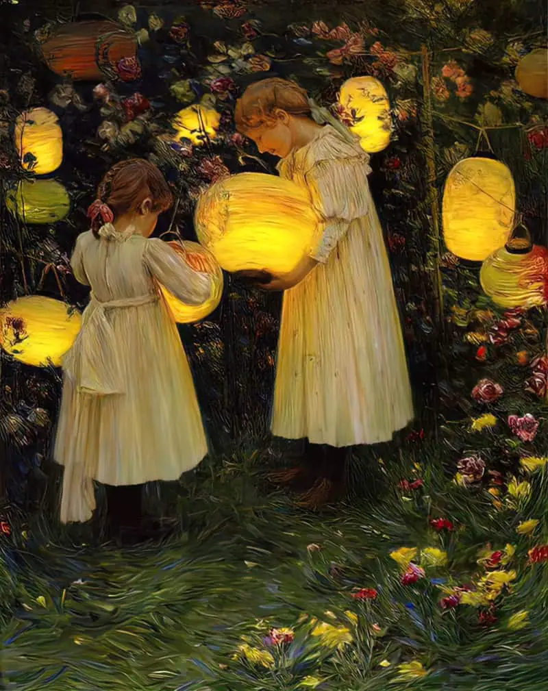 Luther Emerson Van Gorder - Japanese Lanterns  (1861-1931)