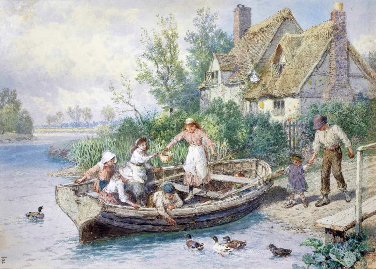 Myles Birket Foster - The Ferry boat