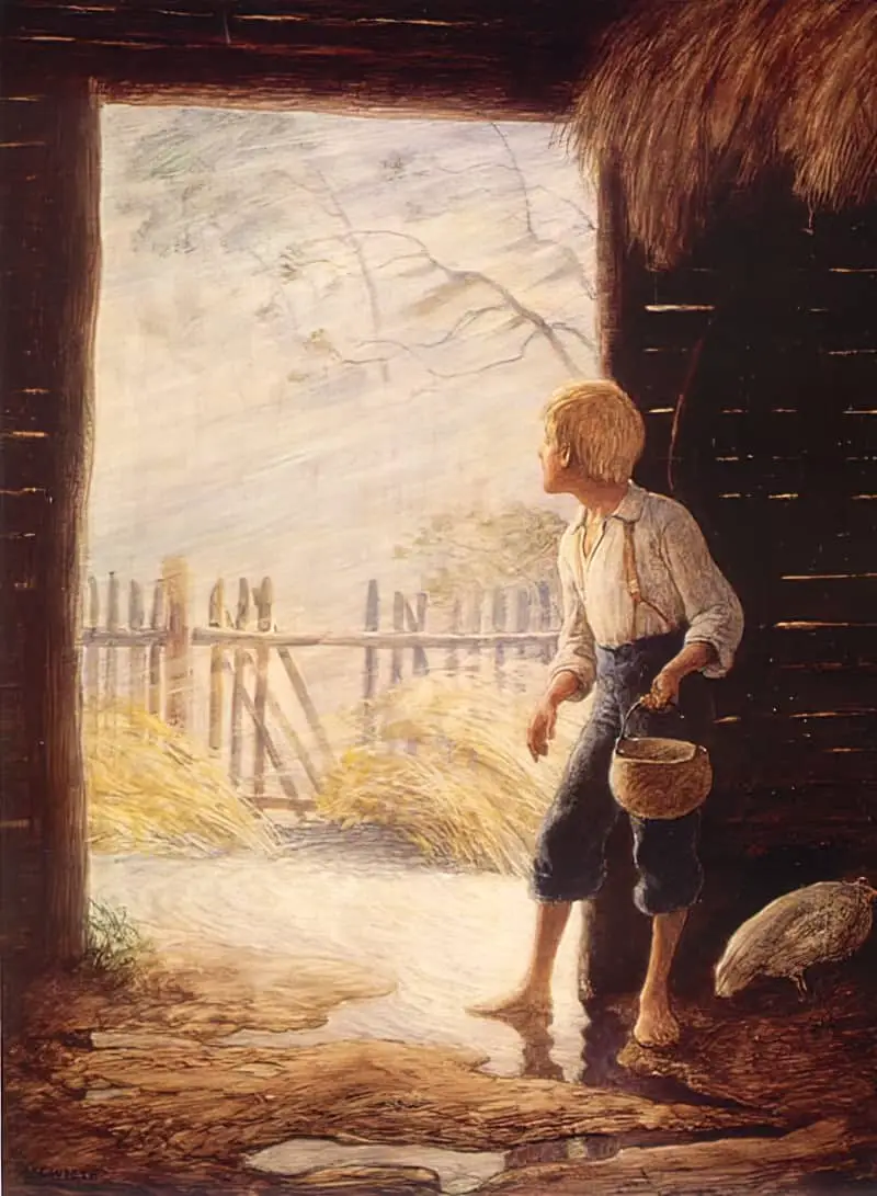 N.C. Wyeth from The Yearling by Marjorie Kinnan Rawlings Published by Scribner's 1940 The Storm