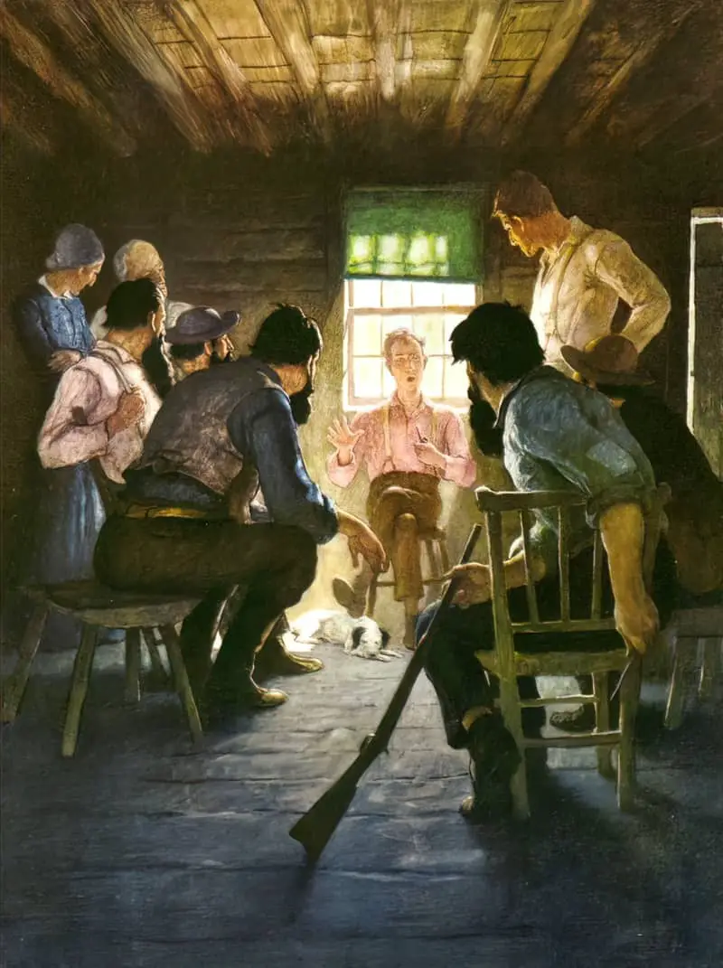 N.C. Wyeth from The Yearling by Marjorie Kinnan Rawlings Published by Scribner's 1940 eye line