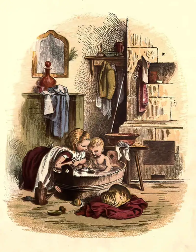 Schnick schnack trifles for the little-ones by Oscar Pletsch 1867 bath
