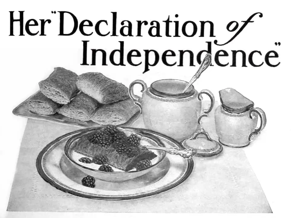 Shredded Wheat Her Declaration of Independence 1909