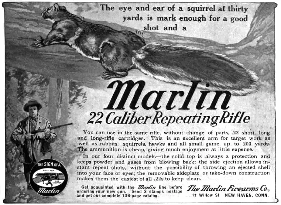 Squirrel for gun advertisement 1909