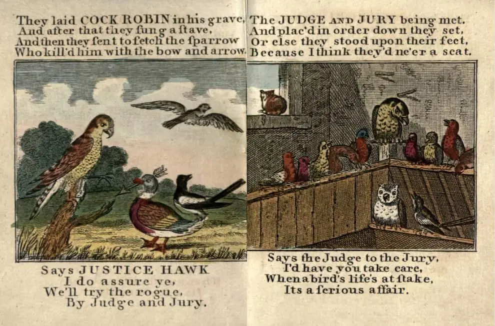 The Trial and Execution of the Sparrow for Killing Cock Robin