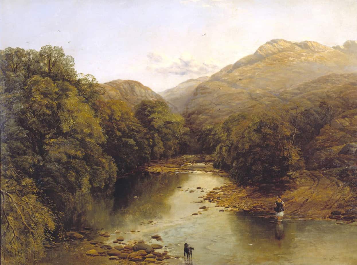 The Ford  by Thomas Creswick 1811-1869 
