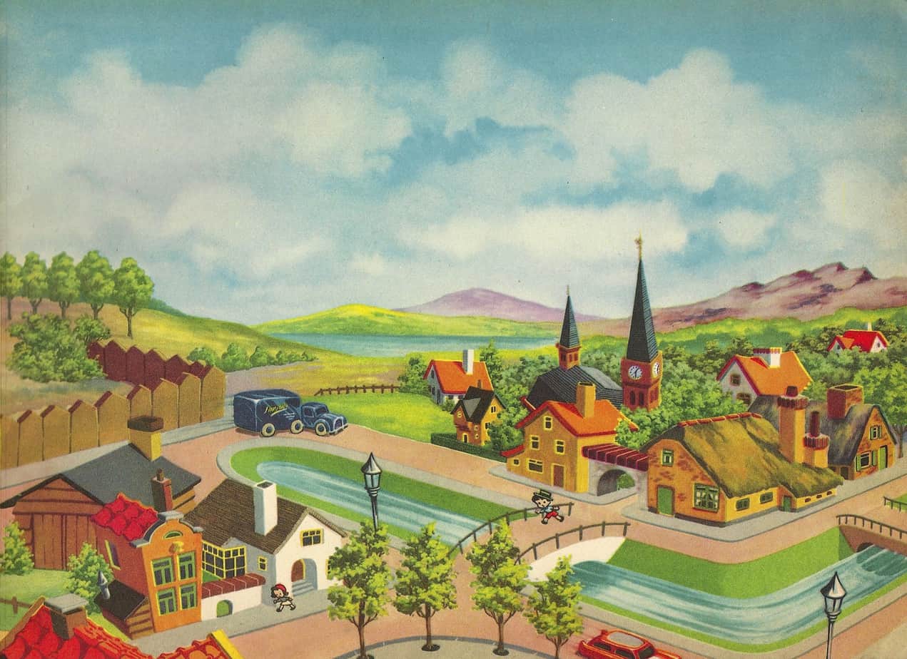  A typical Dutch village Vliegtuig naar Droomland 1955
