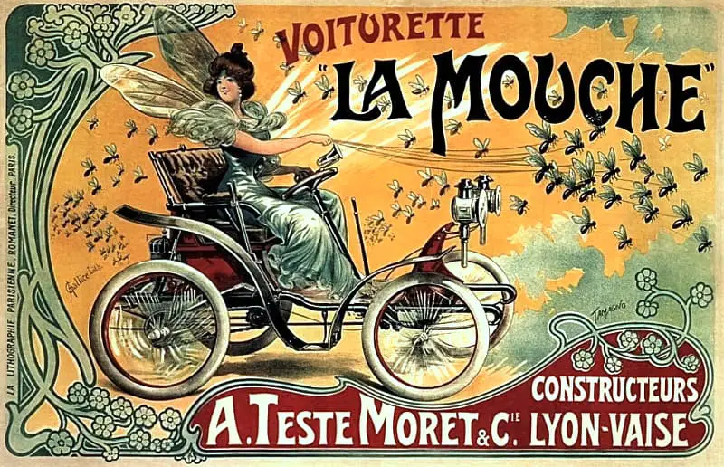 Vioturette La Mouche, illustration by Francisco Nicolas Tamagno