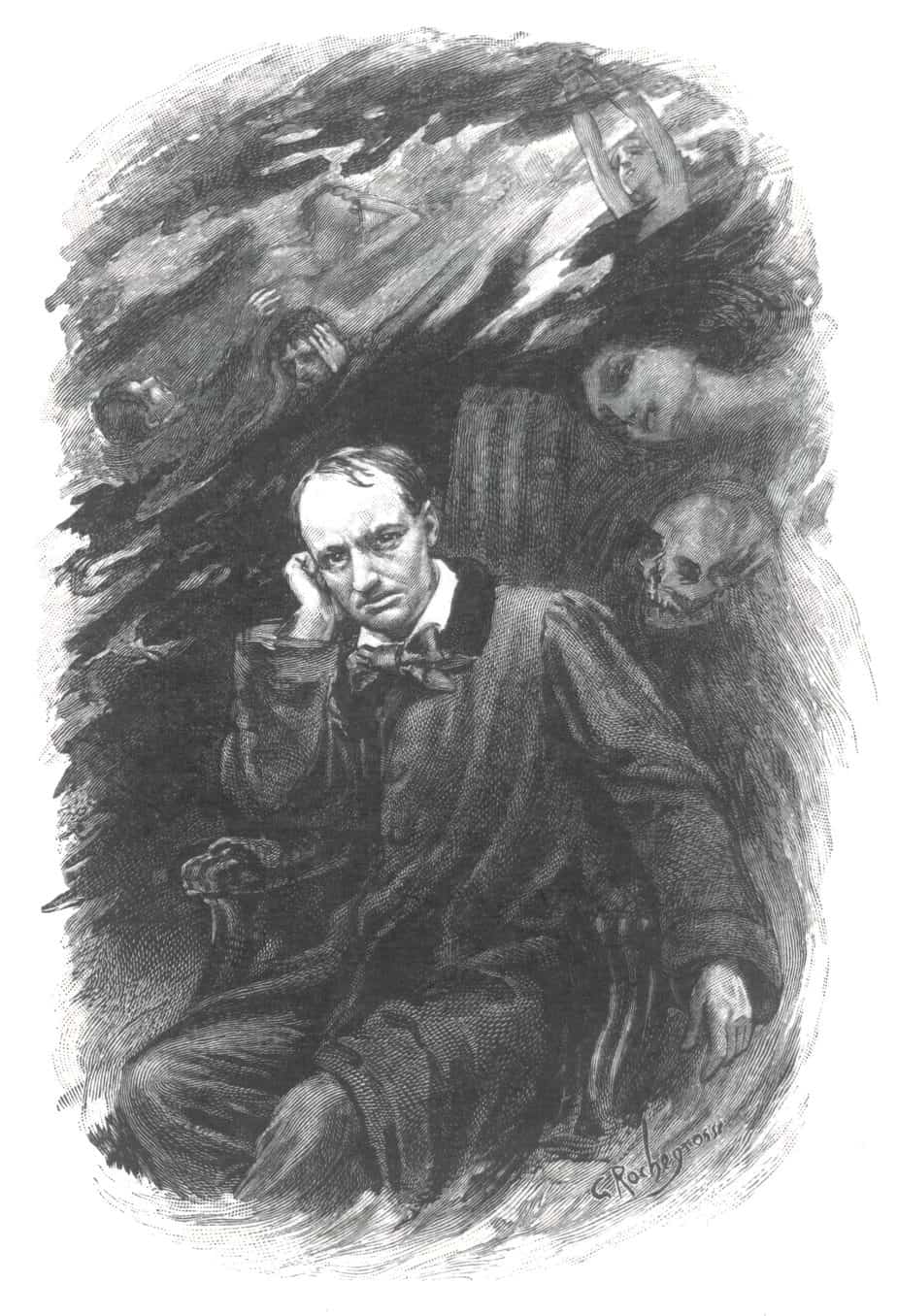 Charles Baudelaire, whose most famous work is 'Les Fleurs du mal' ('The Flowers of Evil'). Baudelaire influenced a generation of poets including Paul Verlaine or Arthur Rimbaud. He also translated stories by Edgar Allan Poe into French.