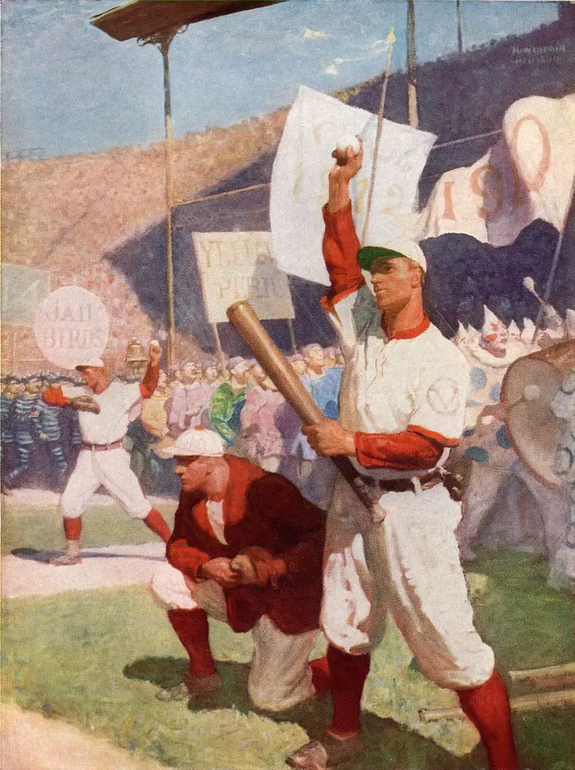 H. Howland, Baseball. The Ideal College Game, Scribner's Magazine, June 1915 Warming up for the commencement week game
