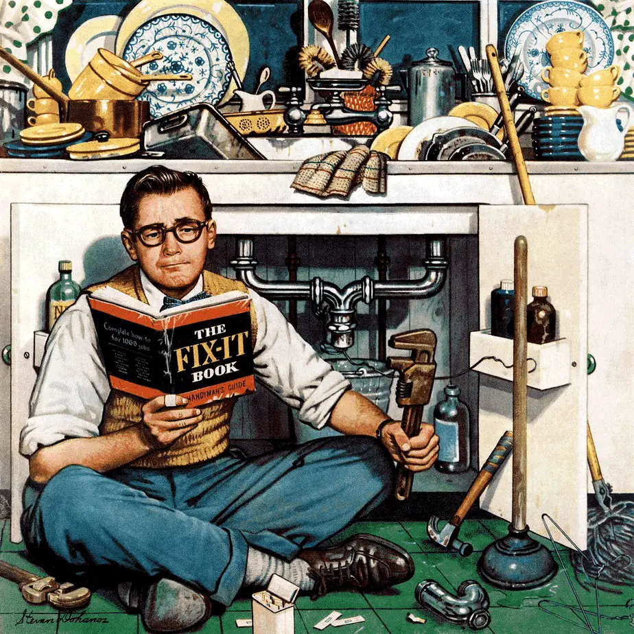 Mr. Fix-It 1956 Art by Stevan Dohanos kitchen