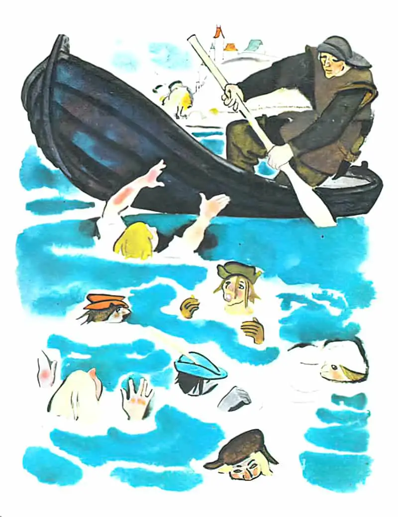 N. Zeitlin - Tales of the Brothers Grimm Seven Brave Men boat