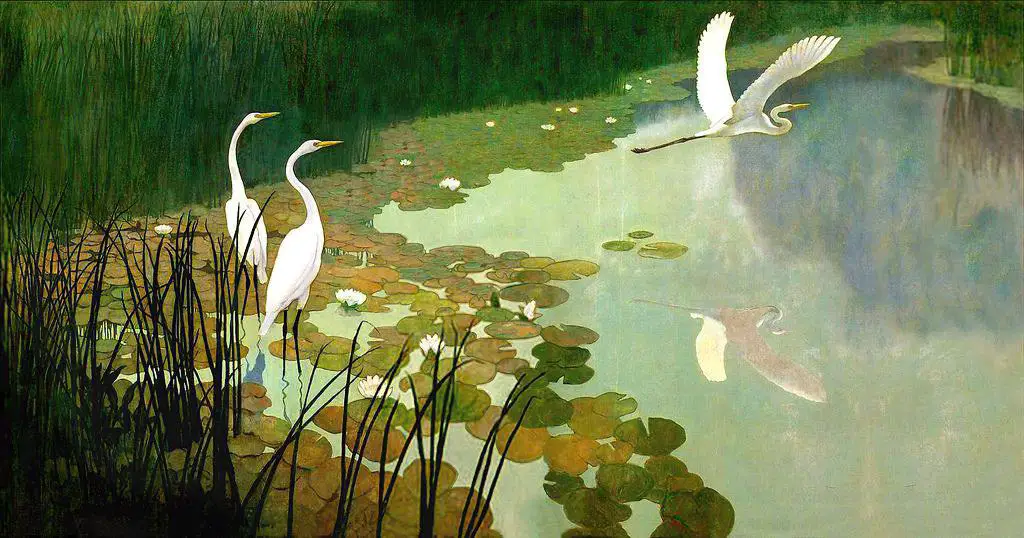 NC Wyeth ~ 'Herons in Summer', 1941