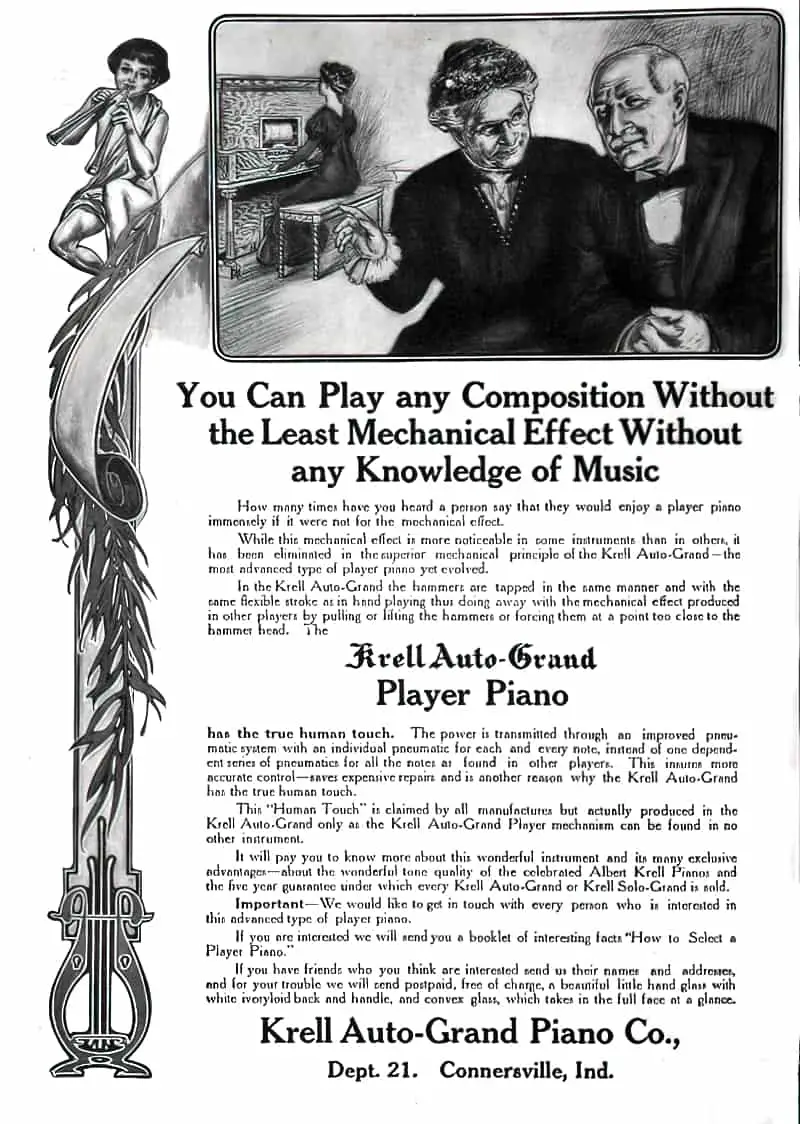 Player Piano advertisement 1909