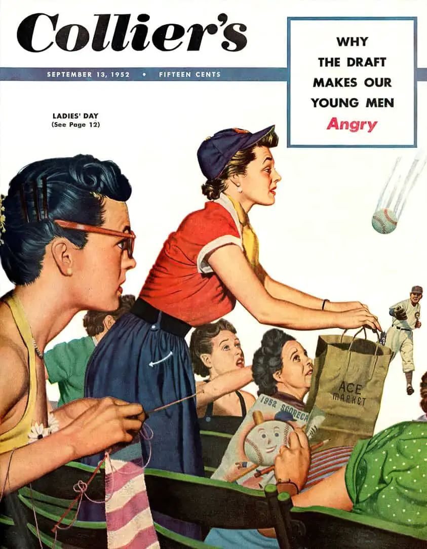 Stanley Ekman, Ladies' Day, Collier's Magazine, September 13, 1952 baseball