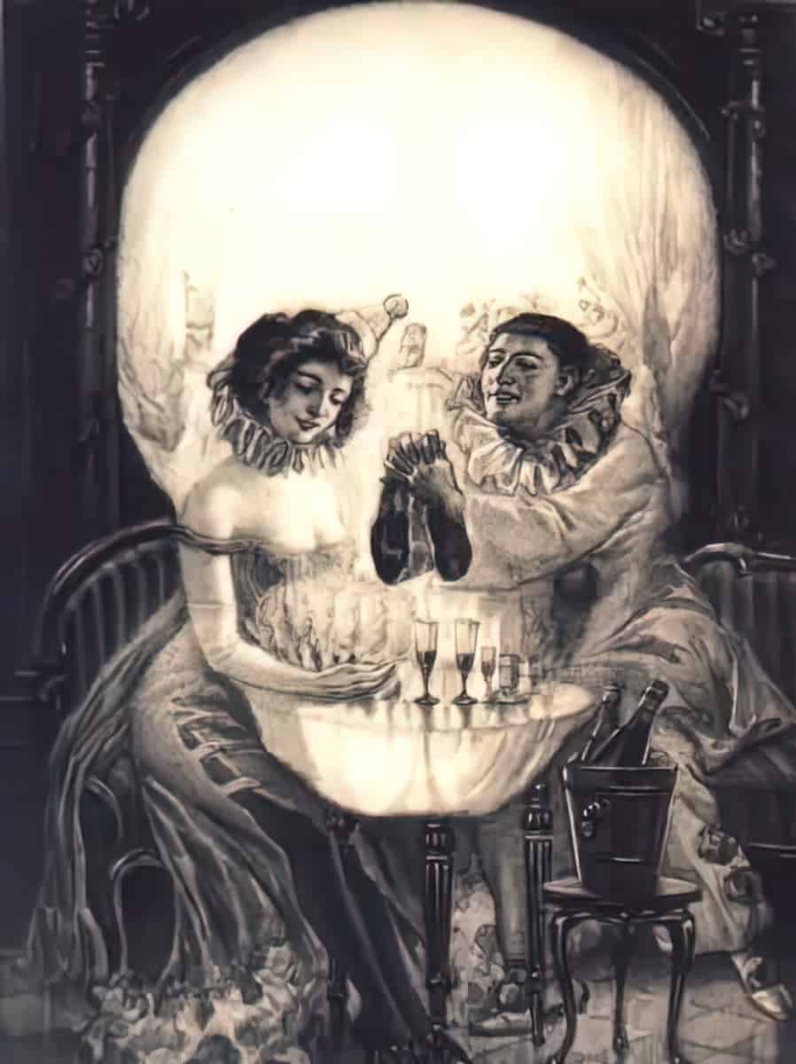 French Halloween postcard , 1905