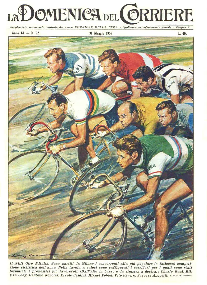 'Il Giro d'Italia' Cover by Walter Molino, 1959