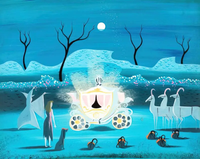 Mary Blair (1911 - 1978) 1950 concept illustration for Disney's Cinderella