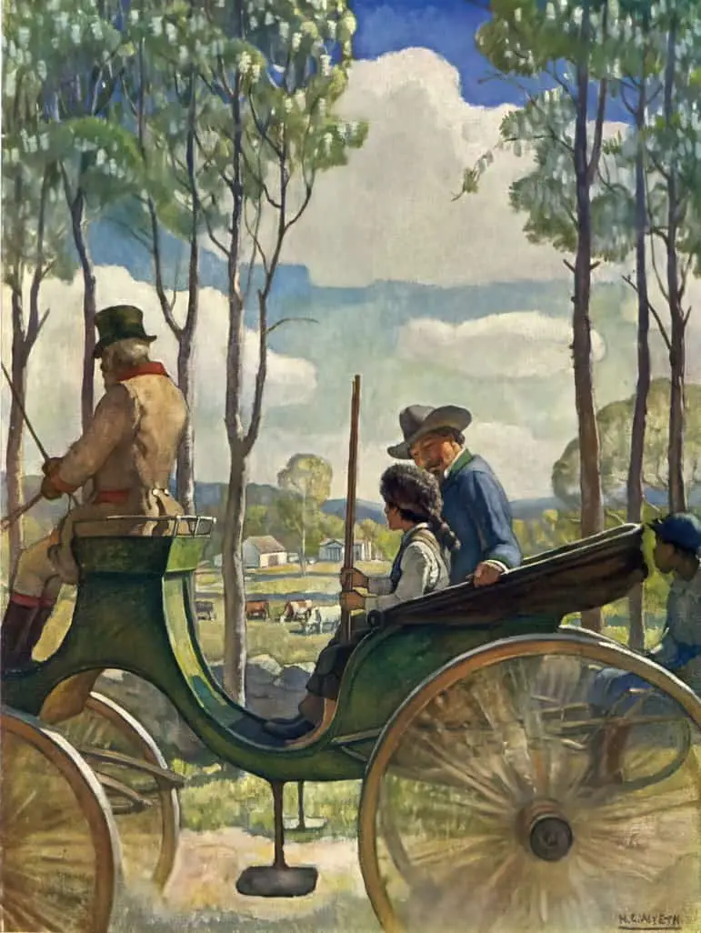 The Little Shepard of Kingdom Come by N.C. Wyeth carriage 1931