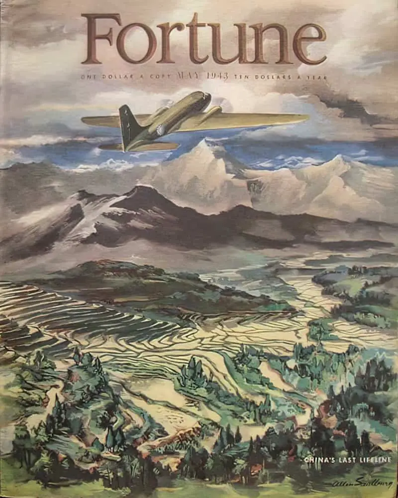 1943 May, cover by Allen Saalburg, China's Last Lifeline, WW2