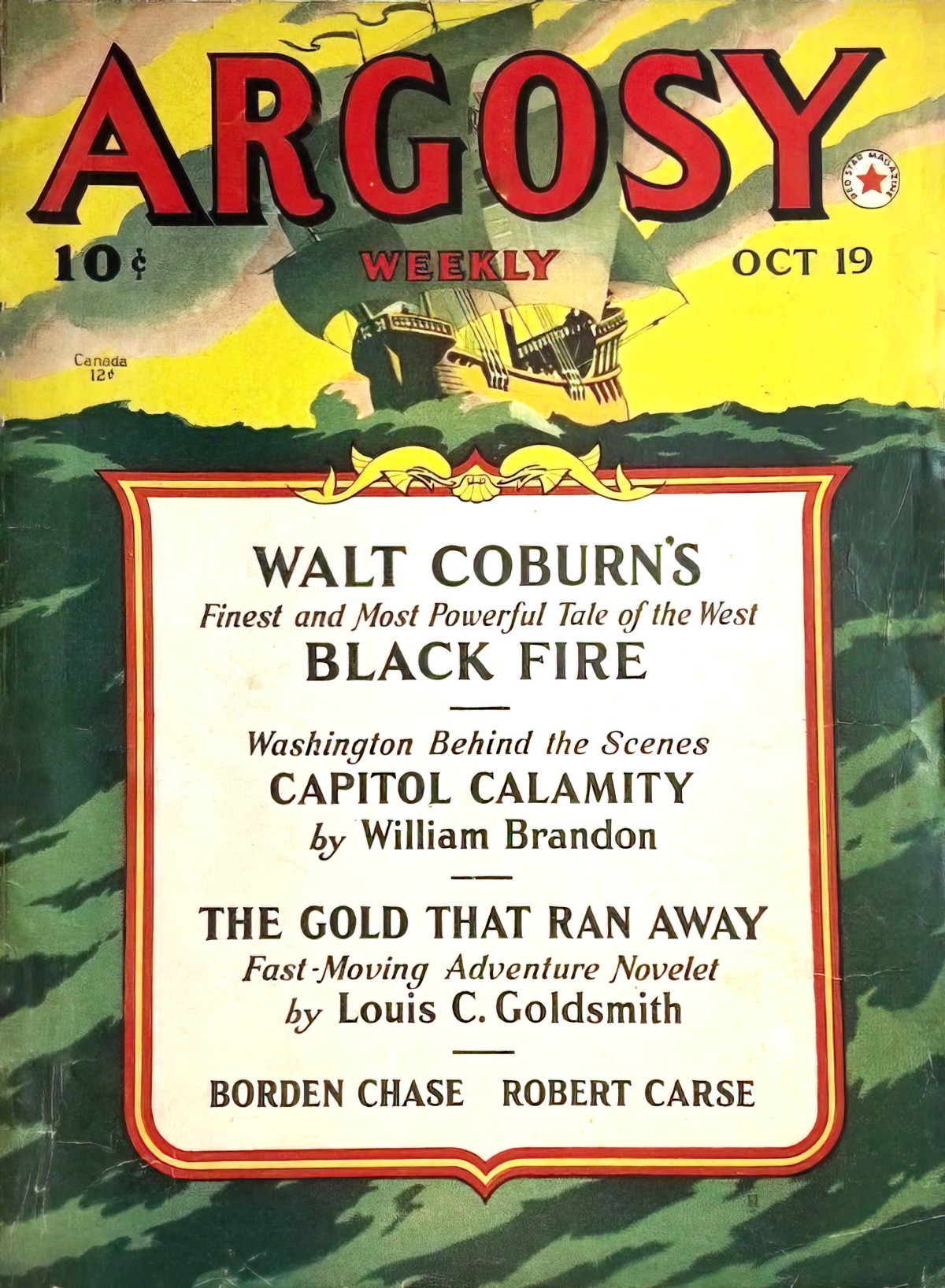 ARGOSY pulp magazine October 19 1940