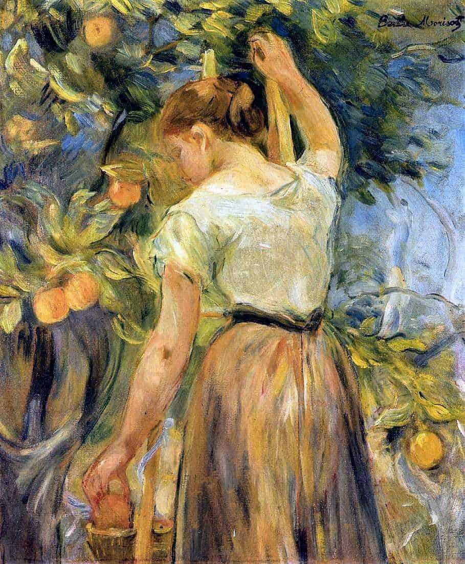 Berthe Marie Pauline Morisot (French painter 1841-1895) 'Cueillette d'orange'