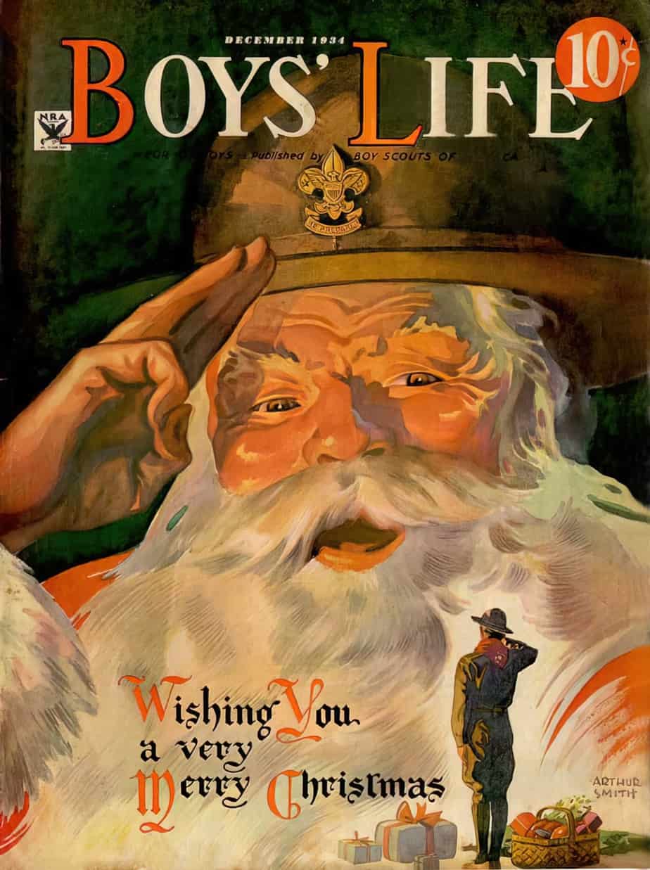 Boy's Life Magazine December 1934 Santa