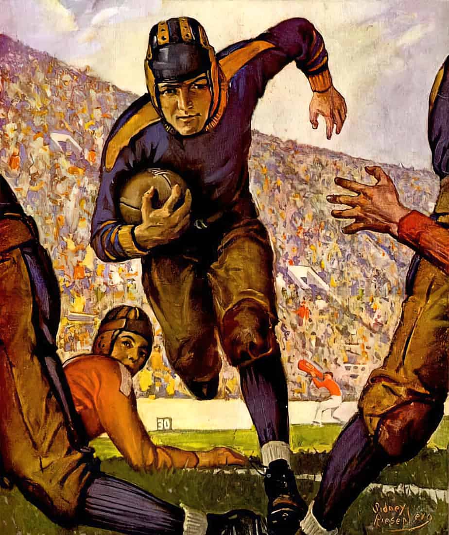 Boys' Life Magazine October 1934 football crowd