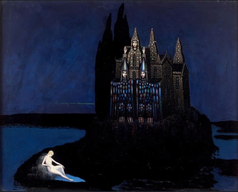 Castle of the Lonely Little Goddess by Boleslas Biegas (1877-1954)