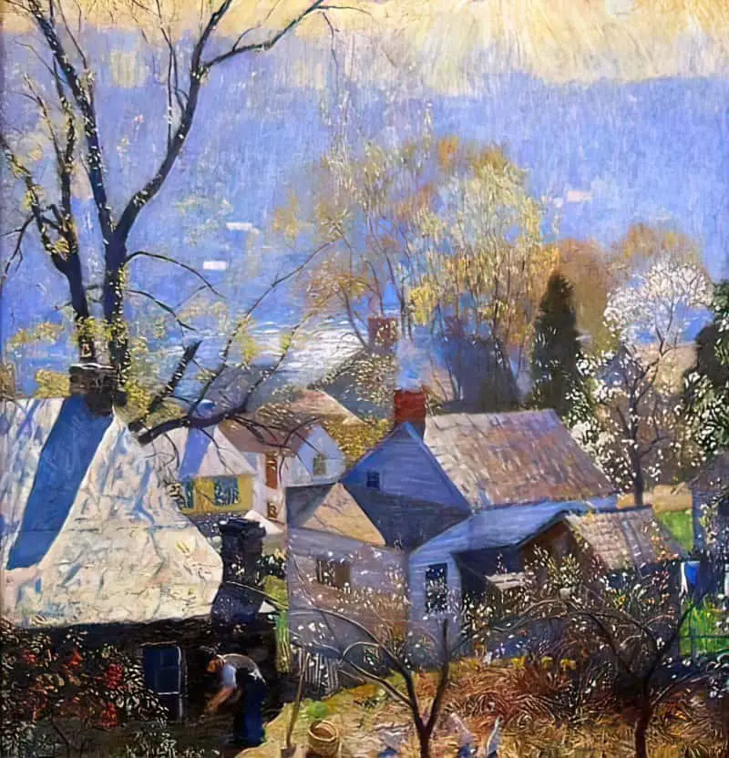 Daniel Gaeber (1880 - 1958) Primavera al Villaggio, 1920