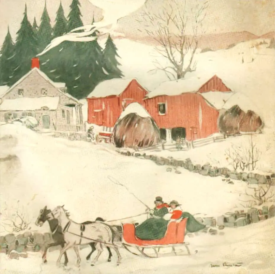 FEB 11 1922 THE COUNTRY GENTLEMAN magazine WINTER - SLEIGH