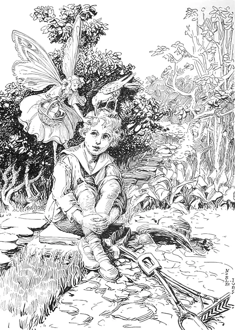 From Howtobegood Stories by Edith Cushing Derbyshire and illustrated by Noble Ives, 1918 fairy