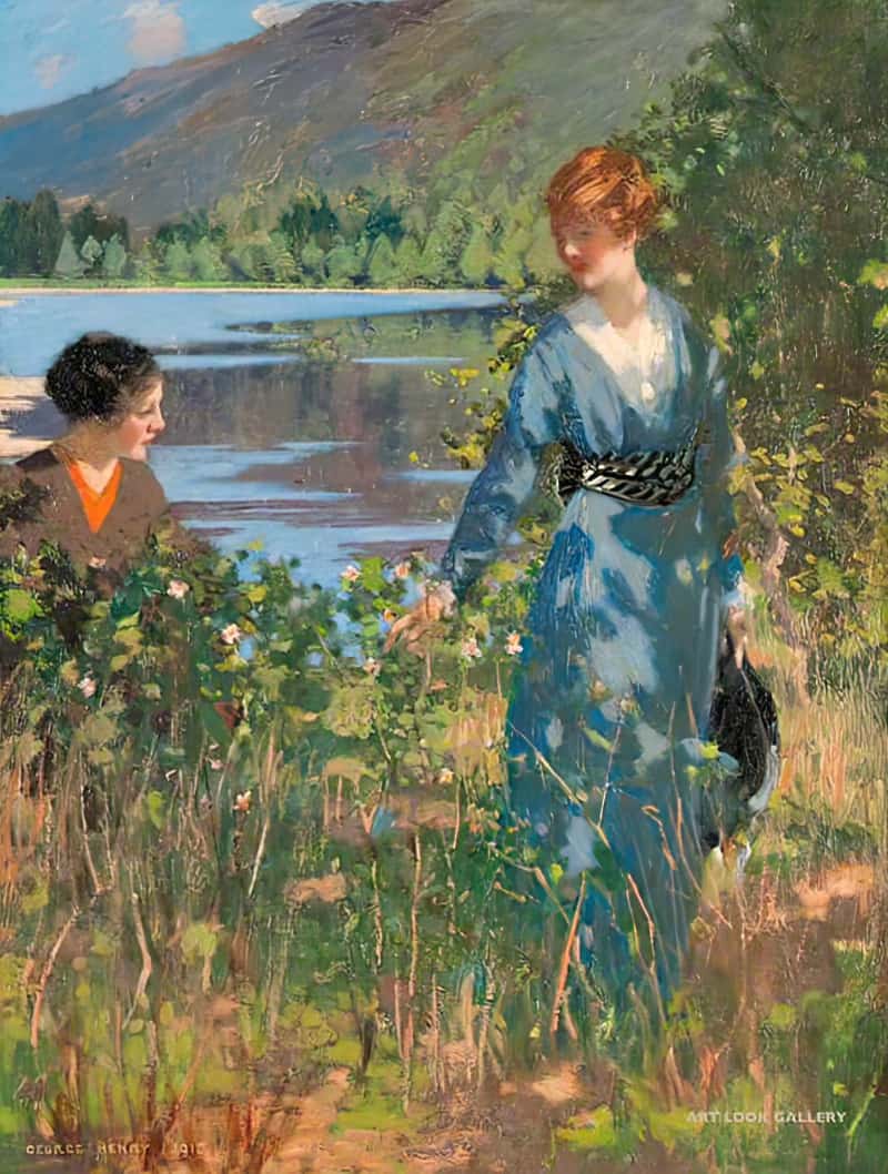 George Henry (1858-1943), Ladies by a Loch