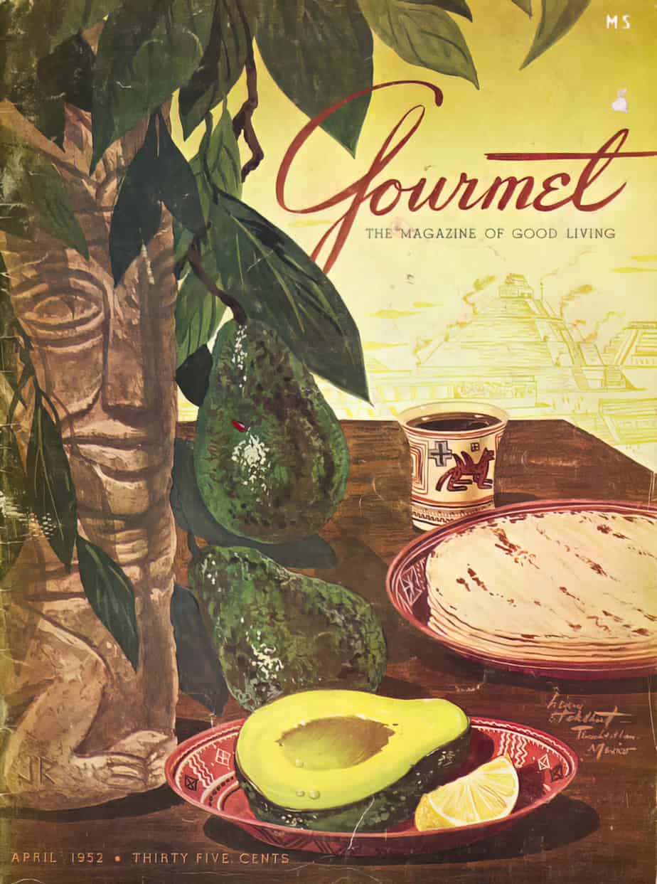 Gourmet The Magazine Of Good Living 1952 avocado
