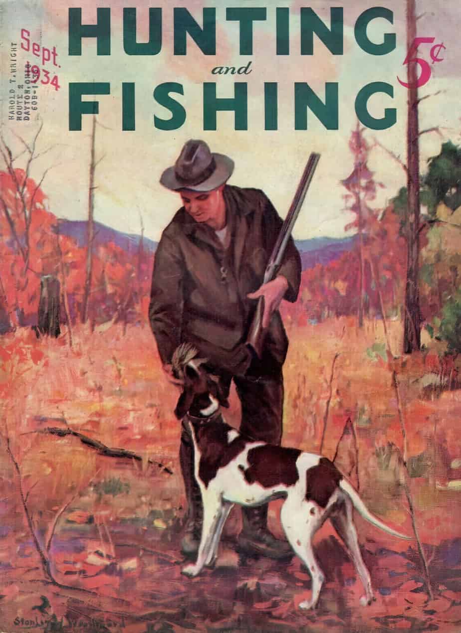 HUNTING AND FISHING Magazine September 1934 dog