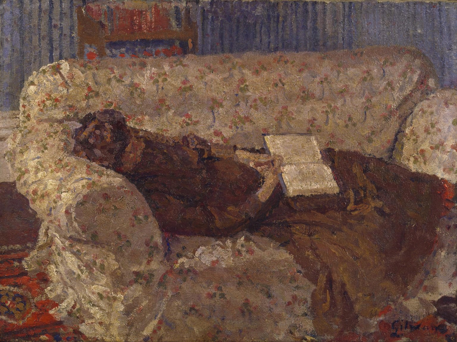 Harold Gilman Lady on a Sofa c.1910 reading