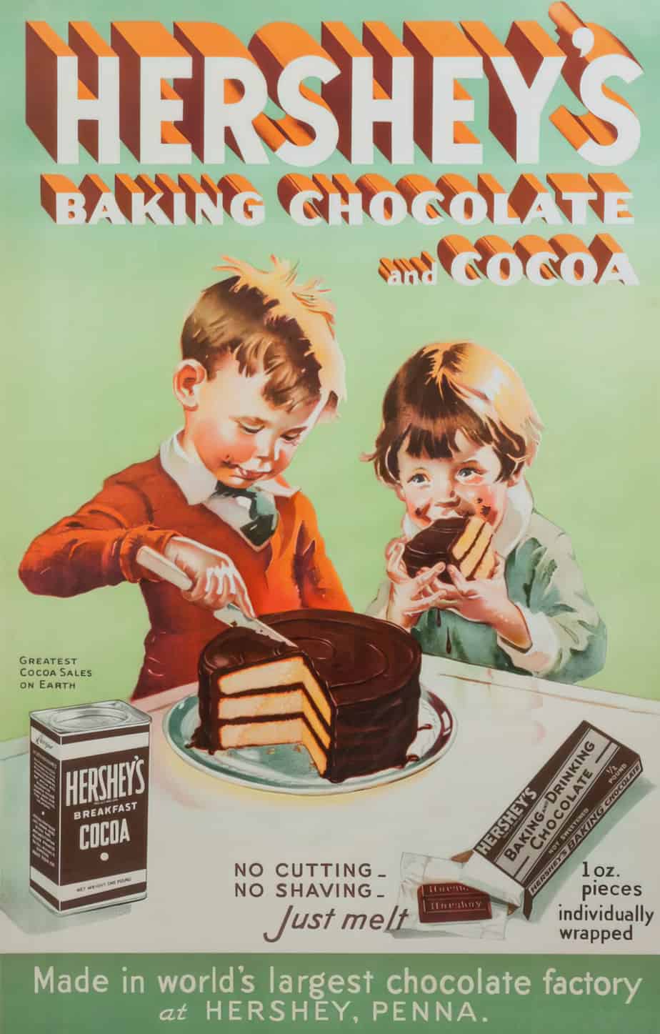 Hersheys Baking Chocolate and Cocoa advertisement c 1934