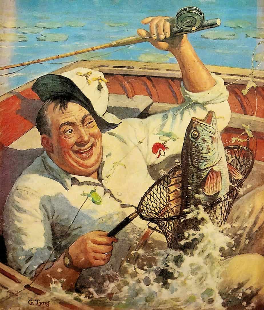 Hunting & Fishing Magazine June 1938 cover art by G Tyng