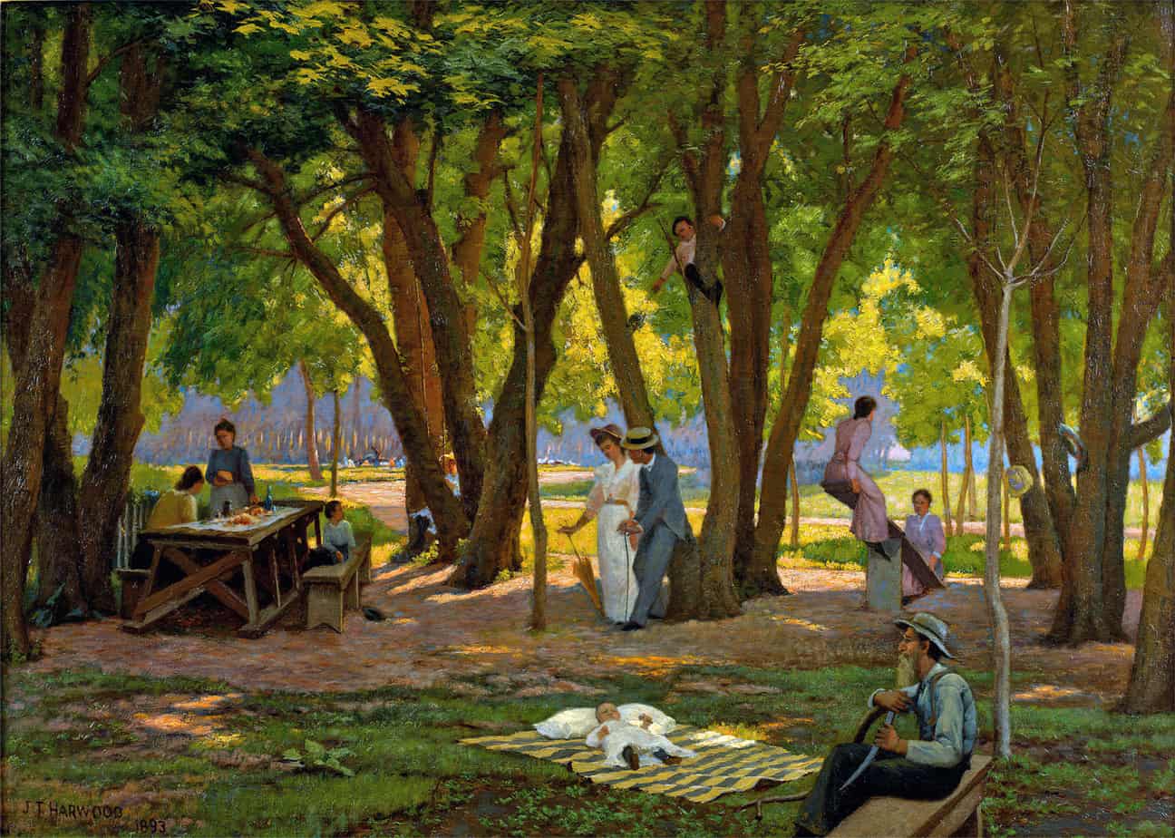 James Taylor Harwood (1860-1940) American painter - All the World's a Stage, Liberty Park 1893