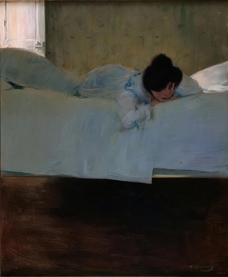 Laziness, by Spanish painter Ramon Casas i Carbó (1898-1900). Museu Nacional d'Art de Catalunya