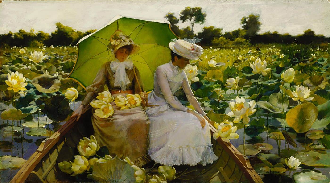 Lotus Lilies (1888) by Charles Courtney Curran (American, 1861–1942)