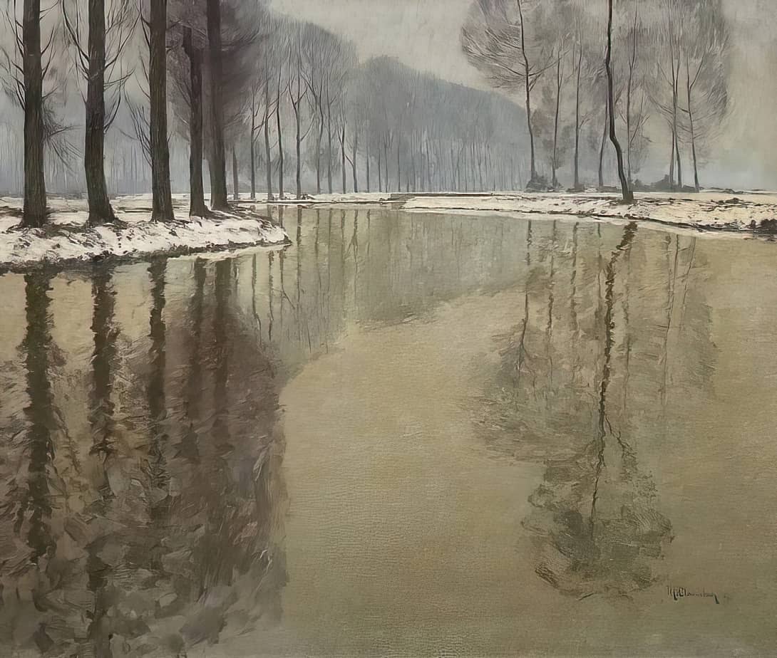 Max Clarenbach (1880 - 1952) Winter an der Erft