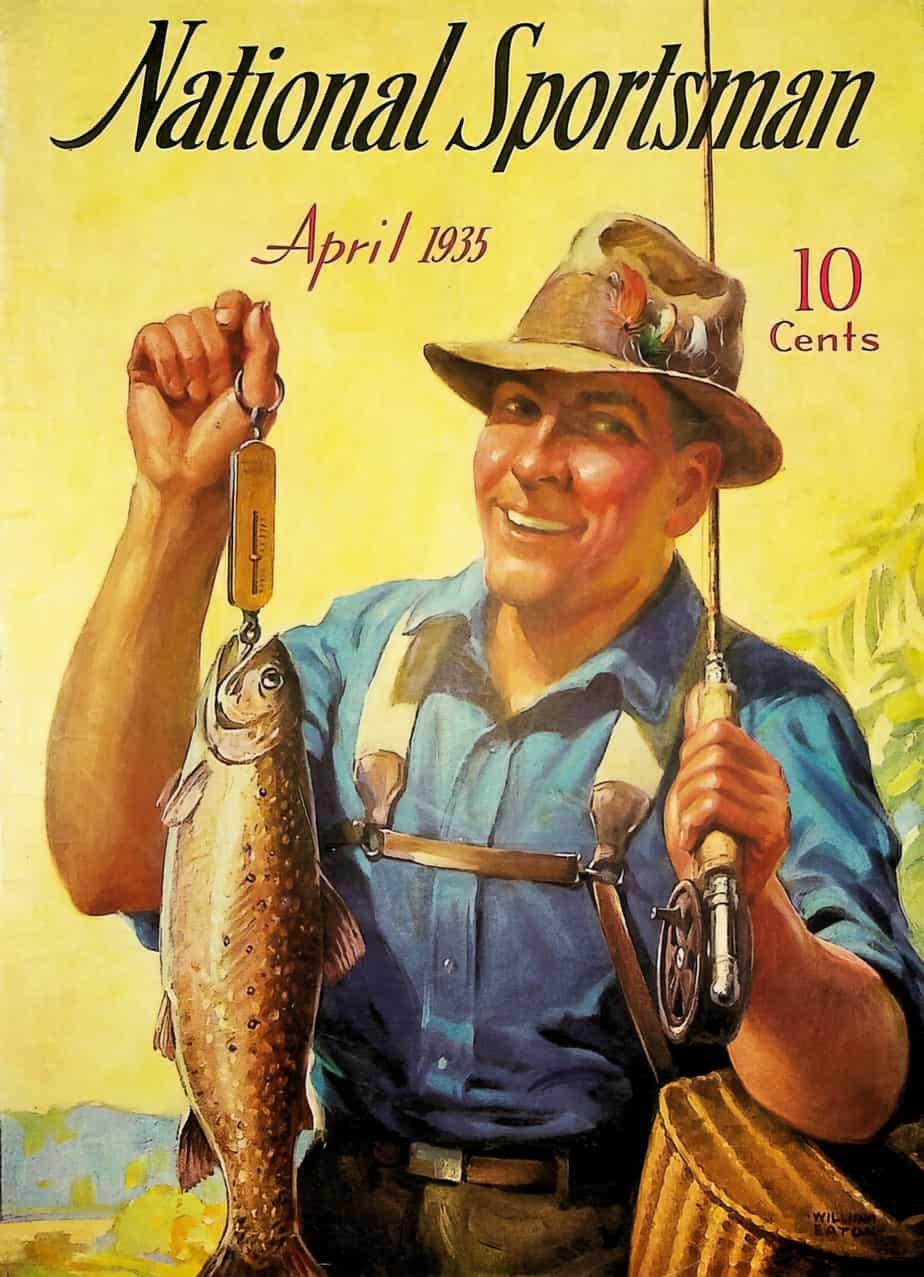 National Sportsman Magazine April 1935. This guy has been trout fly fishing.