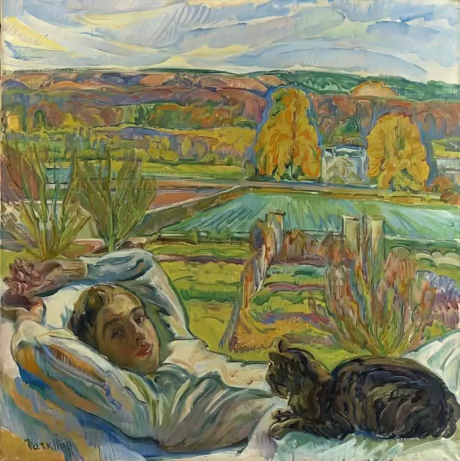 Nikolai Alexandrovich Tarkhov (Russian painter) 1871-1930, the artist's son 1916-18