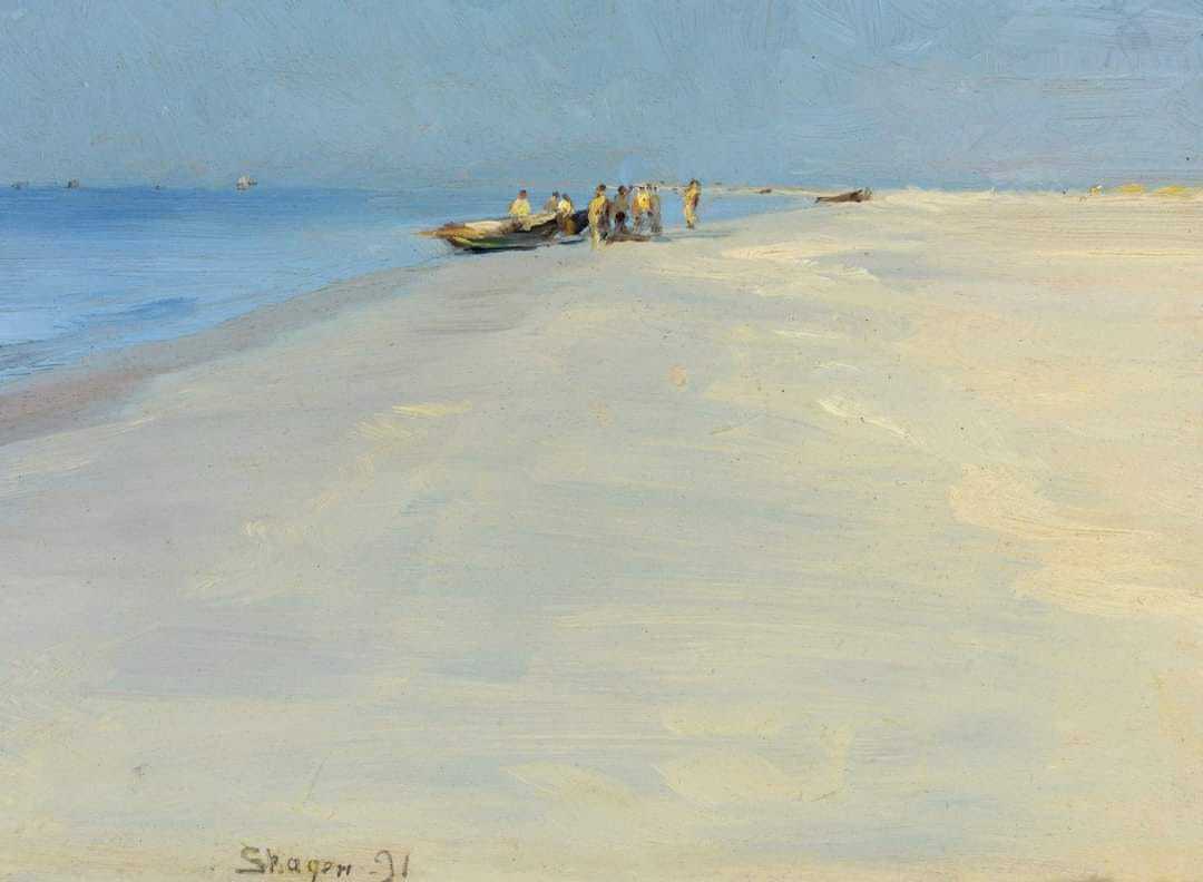 Peder Severin Krøyer (Danish painter) 1851-1909 Fisherman On The Beach At Skagen 1891