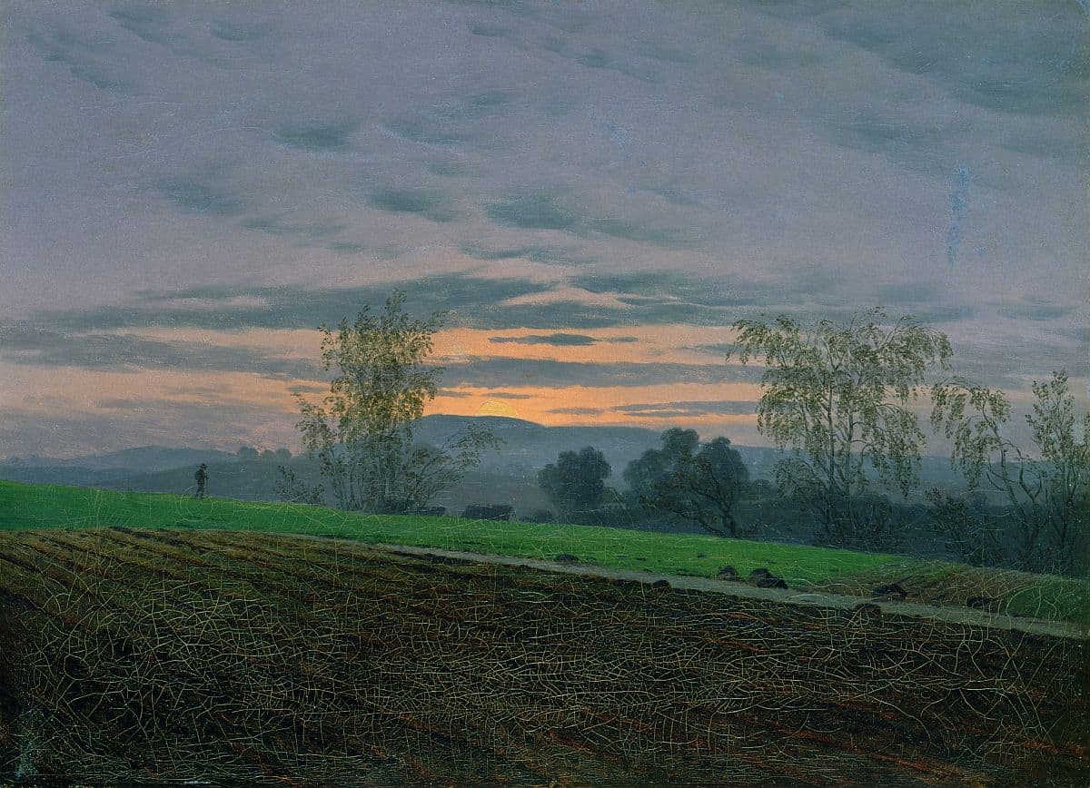 Plowed Field (1830) by Caspar David Friedrich (German, 1774-1840). Kunsthalle Hamburger