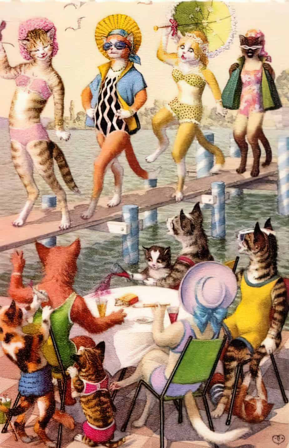 Postcard Cats by Eugen Hartung 1939